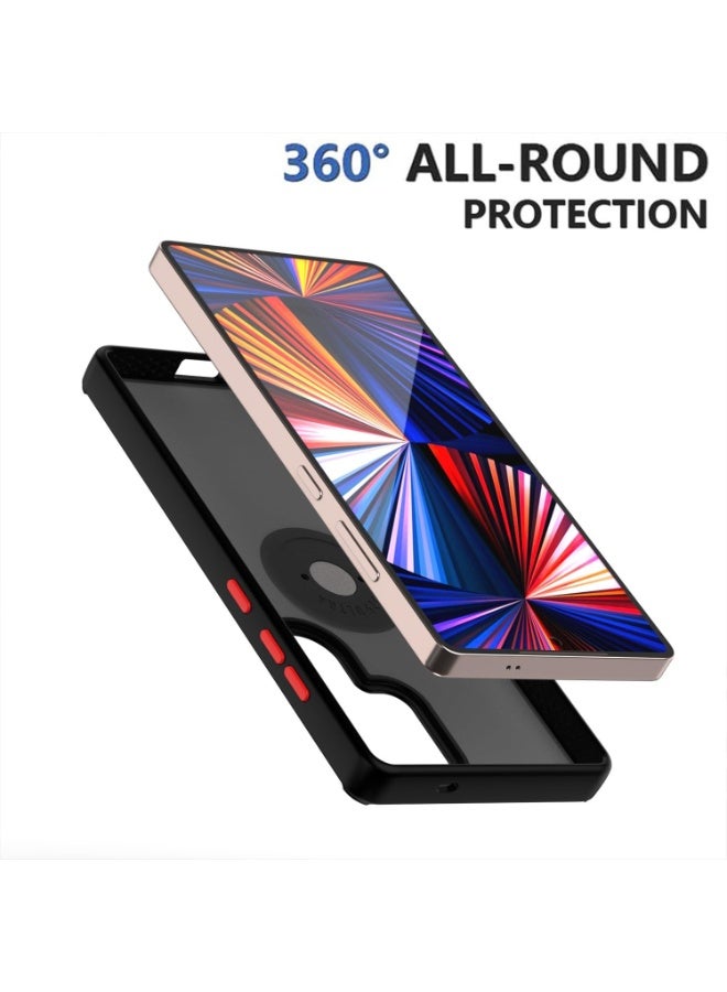 جراب لهاتف سامسونج جالاكسي إس 26 ألترا 5G مع حامل حلقي، غطاء واقٍ غير لامع وشفاف مقاوم للصدمات لهاتف سامسونج جالاكسي إس 26 ألترا - Image 3